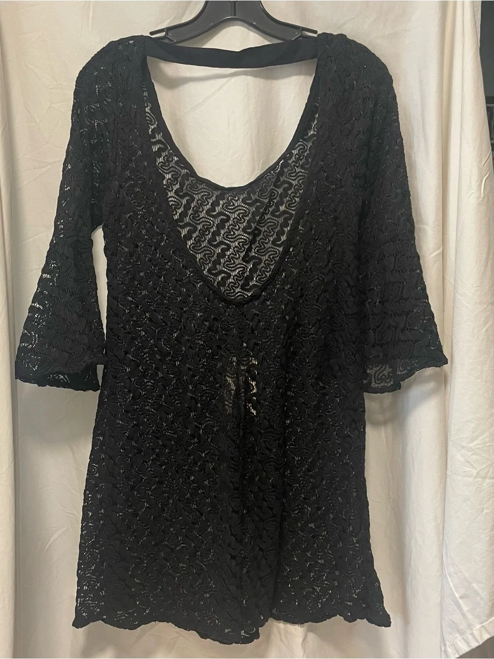 Pitaya Black Lace V-Neck Tunic